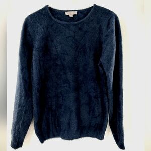 Evolution Women's Dark Blue Fuzzy Pullover Size M